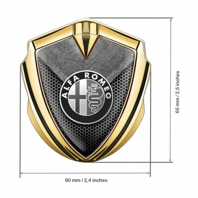 Alfa Romeo Bodyside Badge Self Adhesive Gold Monochrome Logo Design