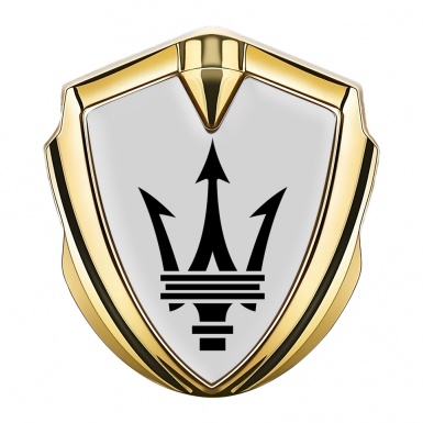 Maserati Self Adhesive Bodyside Emblem Gold Grey Base Black Trident