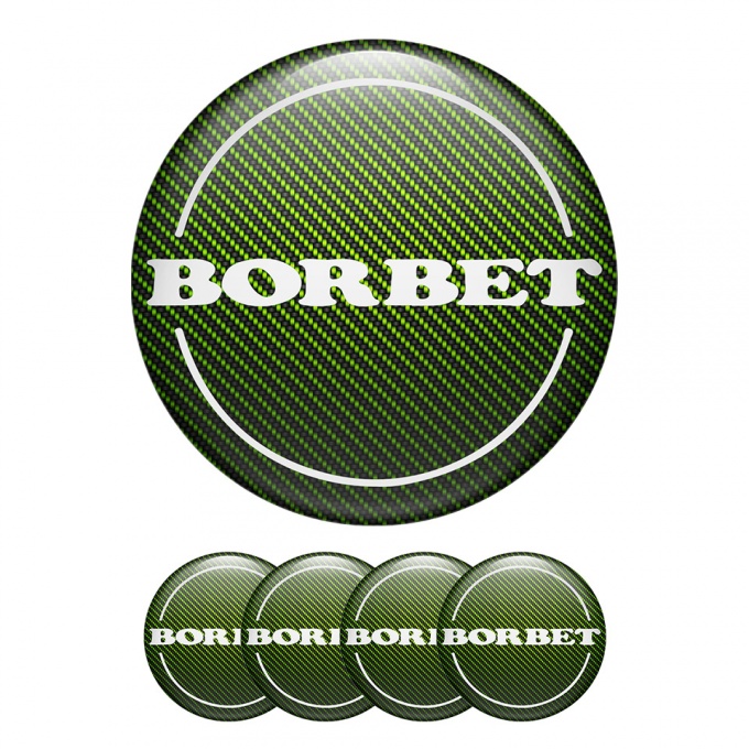 Borbet Domed Stickers Wheel Center Cap Green Day Silicone Badges