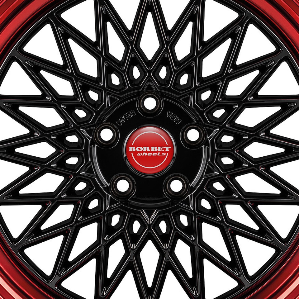Borbet Sticker Wheel Center Hub Cap Red Speed | Wheel Emblems ...