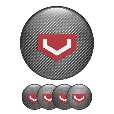 Vossen Wheel Center Cap Domed Stickers Carbon Print Badges