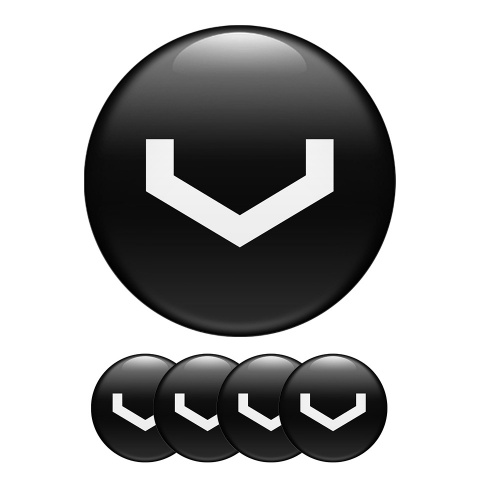 Vossen Domed Stickers Wheel Center Cap Black Version 