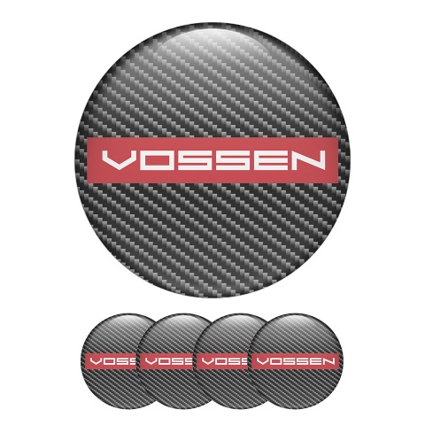 Vossen Domed Stickers Wheel Center Cap Limited Model Carbon Style