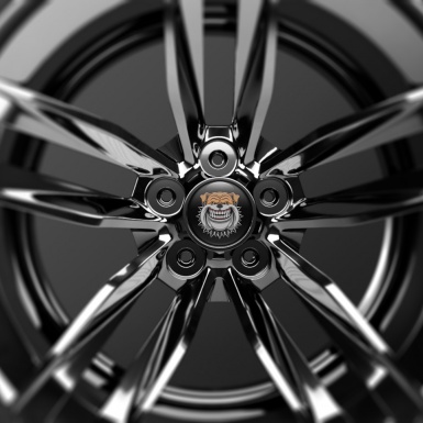 Animals Wheel Center Caps Emblem Vicious Smile Of A Bulldog Dog