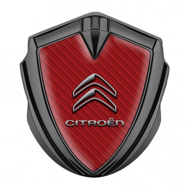 Citroen Self Adhesive Bodyside Emblem Graphite Red Carbon Classic Logo