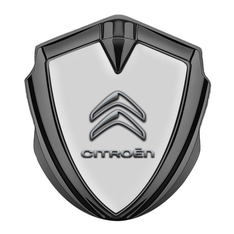 Citroen Tuning Emblem Self Adhesive Graphite Grey Base Classic Logo Design
