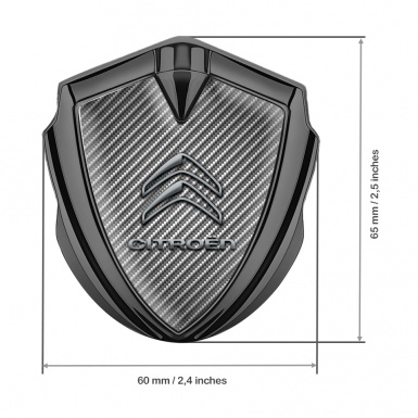 Citroen Trunk Emblem Badge Graphite Light Carbon Gradient Logo Edition