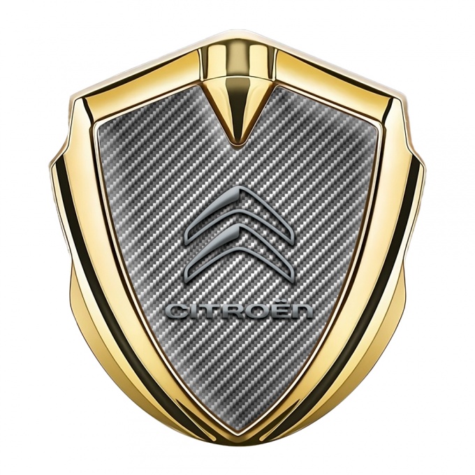 Citroen Trunk Emblem Badge Gold Light Carbon Gradient Logo Edition
