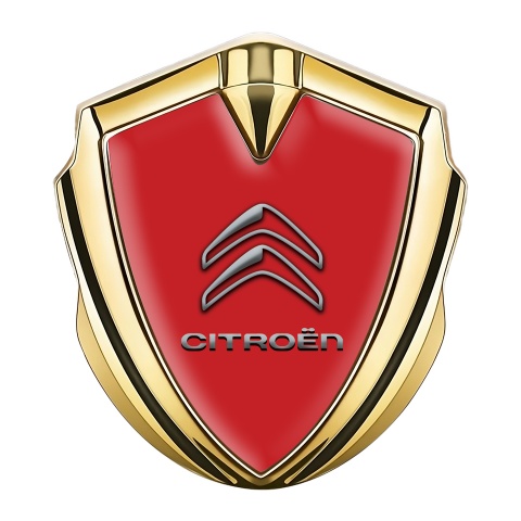 Citroen Self Adhesive Bodyside Emblem Gold Red Base Gradient Logo