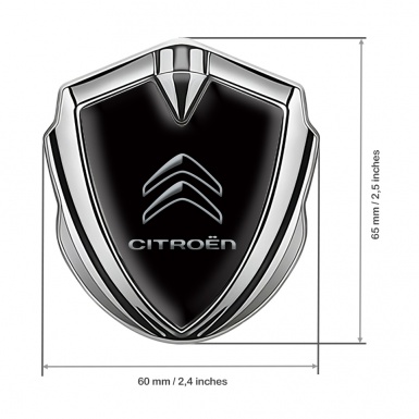 Citroen Bodyside Badge Self Adhesive Silver Black Tile Gradient Logo