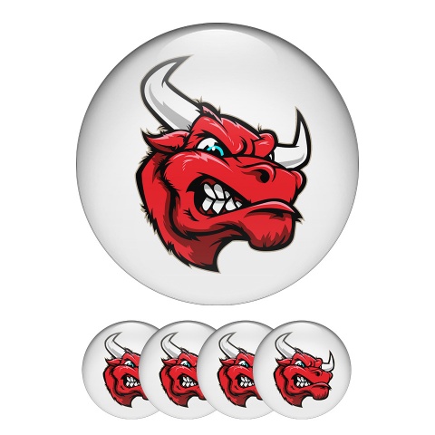 Animals Wheel Center Caps Emblem Bull's Head Stickers