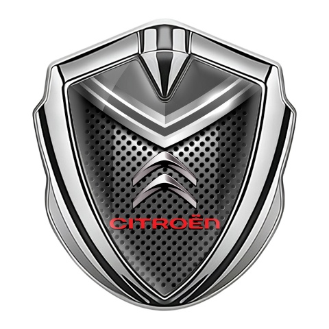Citroen Tuning Emblem Self Adhesive Silver Mixed Elements Chrome Logo