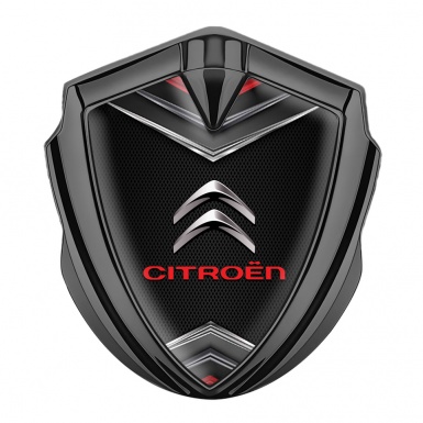 Citroen Fender Emblem Badge Graphite Dark Grille Chrome Elements Effect