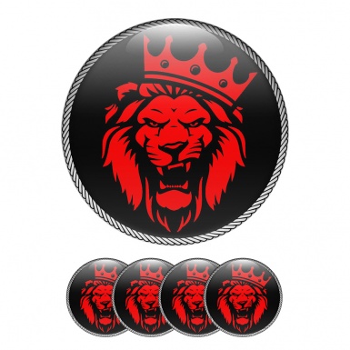 Animals Domed Stickers Wheel Center Cap Printed Lion King