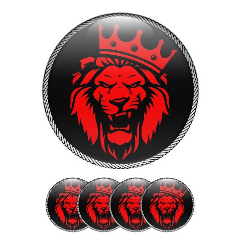 Animals Domed Stickers Wheel Center Cap Printed Lion King
