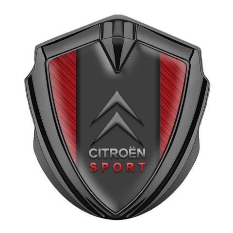 Citroen Sport Self Adhesive Bodyside Emblem Graphite Red Carbon Edition