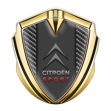 Citroen Emblem Aufkleber Autozubehor Goldtonfarbe Schwarz Kohlenstoff Basis und Sport Logo