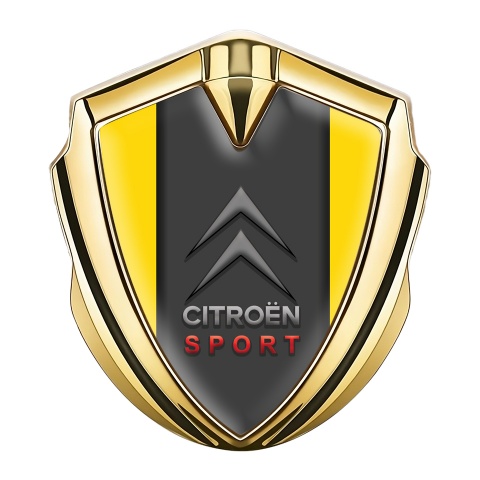 Citroen Sport Bodyside Badge Self Adhesive Gold Yellow Base Edition