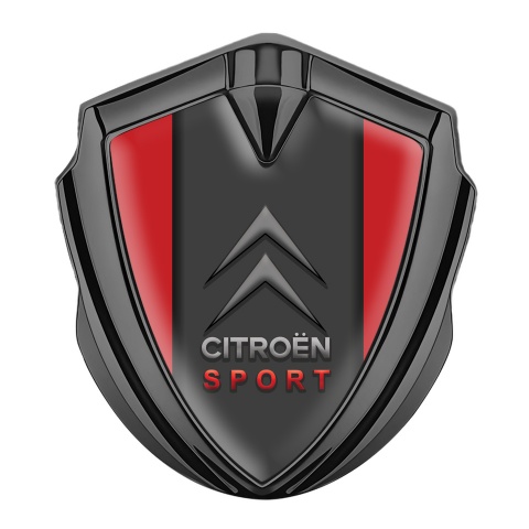 Citroen Sport Bodyside Emblem Graphite Red Base Classic Logo Edition