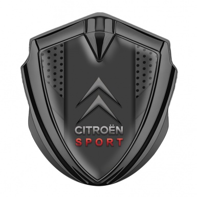 Citroen Sport Trunk Metal Emblem Badge Graphite V Shape Base Classic Logo