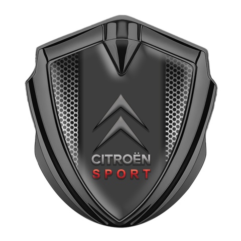 Citroen Sport Self Adhesive Bodyside Emblem Graphite Dot Base Grey Logo
