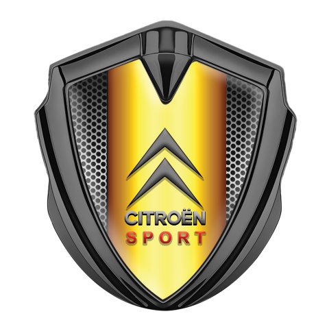 Citroen Sport Bodyside Emblem Graphite Grey Grille Gold Gradient Edition