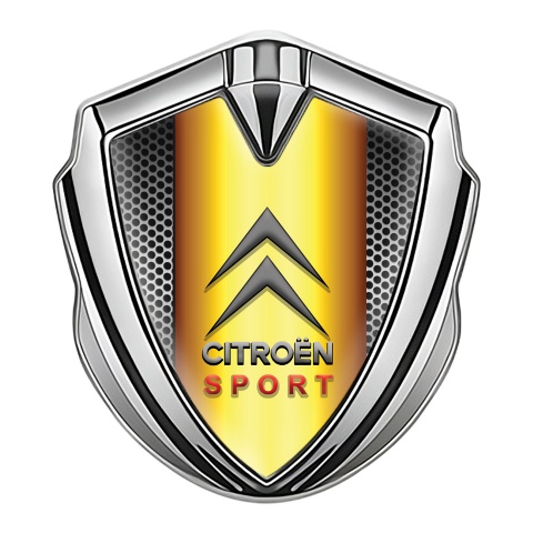 Citroen Sport Bodyside Emblem Silver Grey Grille Gold Gradient Edition