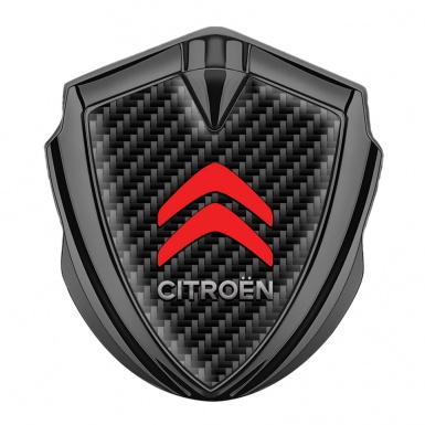 Citroen Sport Bodyside Badge Self Adhesive Graphite Black Carbon Red Logo