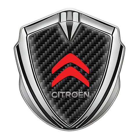 Citroen Sport Bodyside Badge Self Adhesive Silver Black Carbon Red Logo