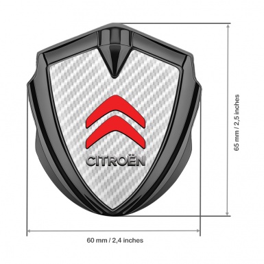 Citroen Sport Trunk Metal Emblem Graphite White Carbon Red Logo Design