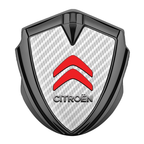 Citroen Sport Trunk Metal Emblem Graphite White Carbon Red Logo Design