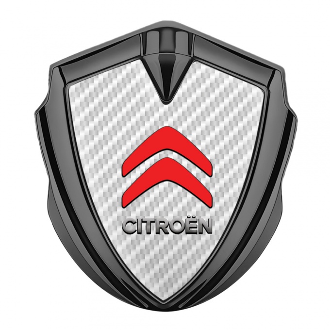 Citroen Sport Trunk Metal Emblem Graphite White Carbon Red Logo Design