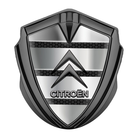 Citroen Emblem Aufkleber Autozubehor Graphit Tonfarbe Metallzaun Basis Effekt und Grau Logo 