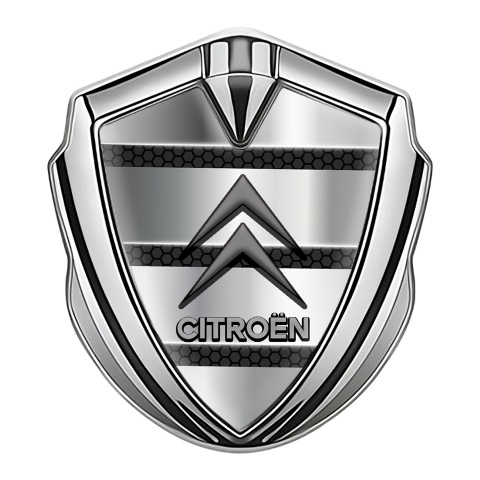 Citroen Emblem Aufkleber Autozubehor Silbertonfarbe Metallzaun Basis Effekt und Grau Logo