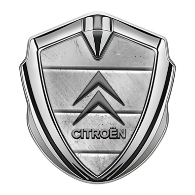 Citroen Selbstklebendes Metallaufkleber Emblem Silbertonfarbe mit Steinplatten Design