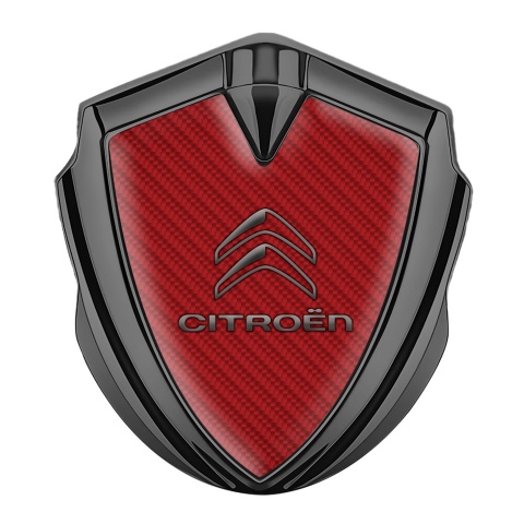 Citroen Tuning Emblem Self Adhesive Graphite Red Carbon Grey Logo