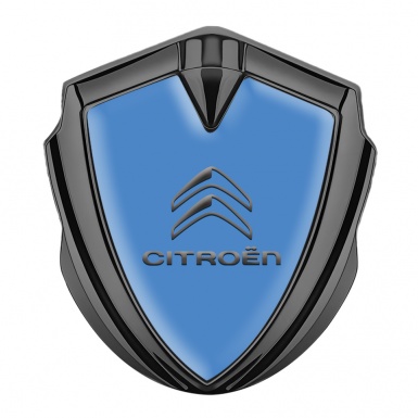 Citroen Tuning Emblem Self Adhesive Graphite Blue Base Grey Logo Edition