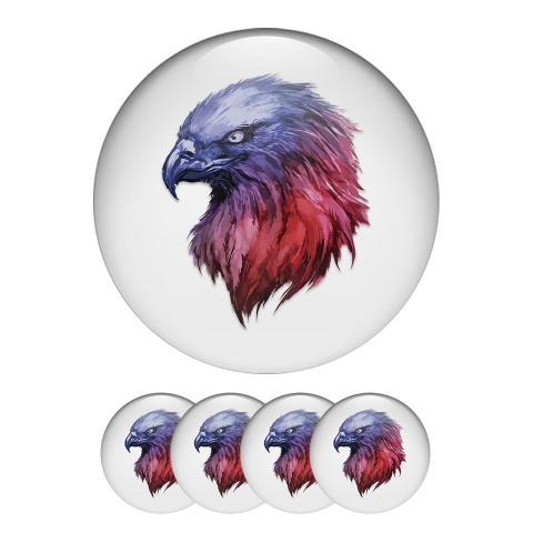 Animals Wheel Center Cap Domed Stickers Abstract Image Of Eagle 