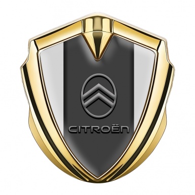 Citroen Fender Emblem Badge Gold Grey Base Clean Gradient Logo