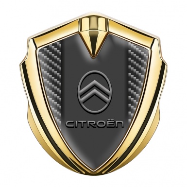 Citroen Trunk Emblem Badge Gold Carbon Base Clean Gradient Logo