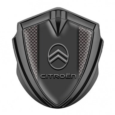 Citroen Trunk Metal Emblem Badge Graphite Brown Carbon Base Gradient Logo