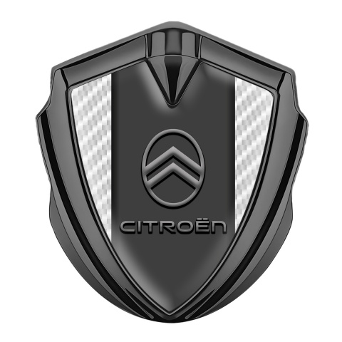 Citroen Fender Emblem Badge Graphite White Carbon Gradient Logo Design