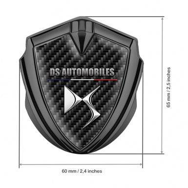 Citroen DS Tuning Emblem Self Adhesive Graphite Black Carbon Base New Logo