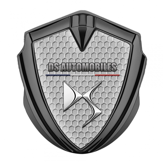 Citroen DS Trunk Emblem Badge Graphite Honeycomb Template French Flag