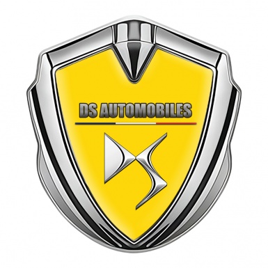 Citroen DS Tuning Emblem Self Adhesive Silver Yellow Base French Flag