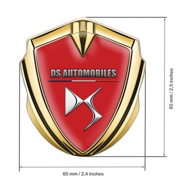 Citroen DS Fender Emblem Badge Gold Red Base French Flag Edition