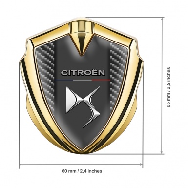 Citroen DS Trunk Metal Emblem Badge Gold Light Carbon Chrome Effect