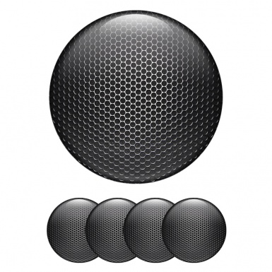 Wheel Emblems Black Perforated Steel Design