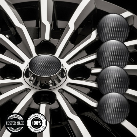 Wheel Emblems Black Perforated Steel Design