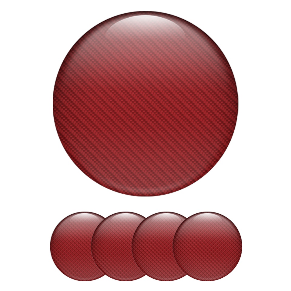 Wheel Emblems for Center Caps Red Carbon | Wheel Emblems | Stickers | X ...